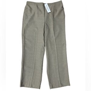 Alfred Dunner Classic Fit Emerald Island Tan Straight Leg Pants with Pockets